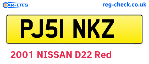PJ51NKZ are the vehicle registration plates.