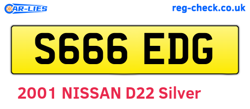 S666EDG are the vehicle registration plates.