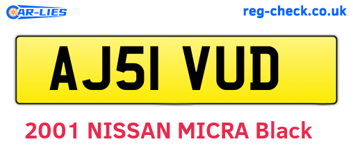 AJ51VUD are the vehicle registration plates.