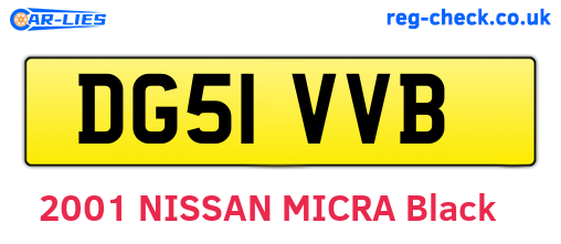 DG51VVB are the vehicle registration plates.