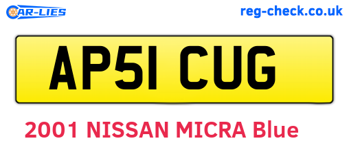 AP51CUG are the vehicle registration plates.