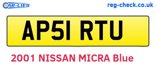 AP51RTU are the vehicle registration plates.