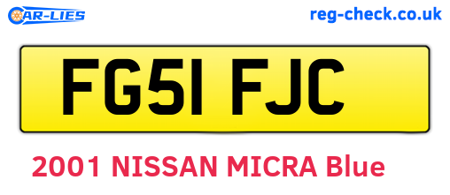 FG51FJC are the vehicle registration plates.