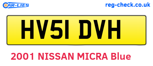 HV51DVH are the vehicle registration plates.