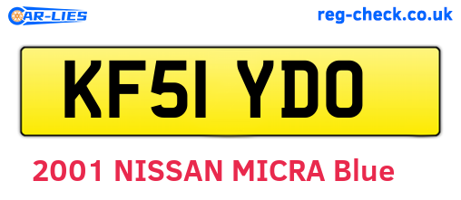 KF51YDO are the vehicle registration plates.