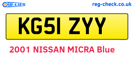 KG51ZYY are the vehicle registration plates.