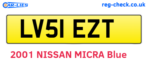 LV51EZT are the vehicle registration plates.