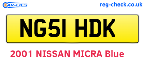 NG51HDK are the vehicle registration plates.