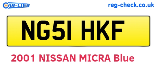 NG51HKF are the vehicle registration plates.