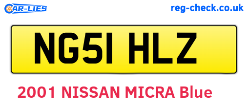NG51HLZ are the vehicle registration plates.