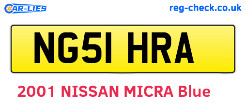 NG51HRA are the vehicle registration plates.