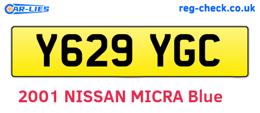 Y629YGC are the vehicle registration plates.