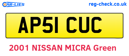 AP51CUC are the vehicle registration plates.