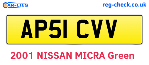 AP51CVV are the vehicle registration plates.