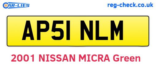 AP51NLM are the vehicle registration plates.