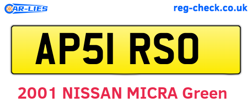 AP51RSO are the vehicle registration plates.