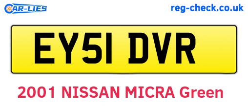 EY51DVR are the vehicle registration plates.