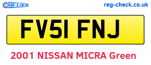 FV51FNJ are the vehicle registration plates.