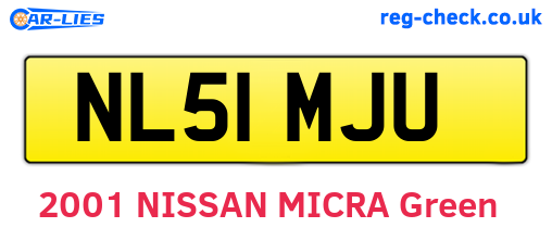 NL51MJU are the vehicle registration plates.