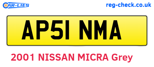 AP51NMA are the vehicle registration plates.