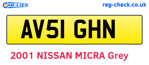 AV51GHN are the vehicle registration plates.