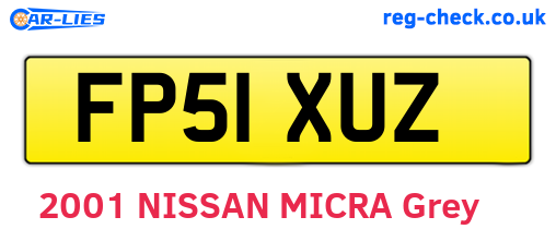 FP51XUZ are the vehicle registration plates.