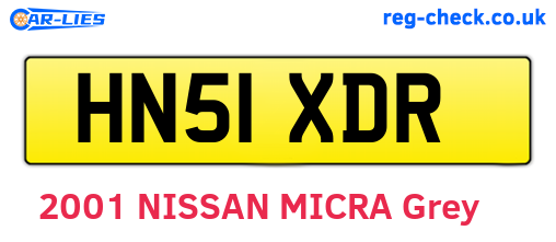 HN51XDR are the vehicle registration plates.