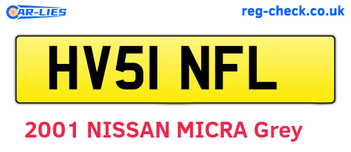 HV51NFL are the vehicle registration plates.
