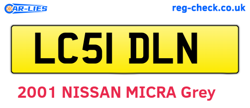 LC51DLN are the vehicle registration plates.