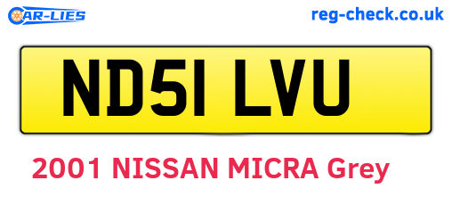 ND51LVU are the vehicle registration plates.