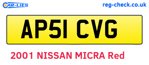 AP51CVG are the vehicle registration plates.