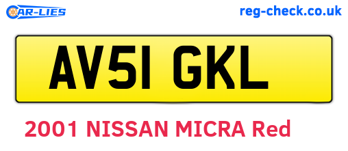 AV51GKL are the vehicle registration plates.