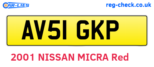 AV51GKP are the vehicle registration plates.
