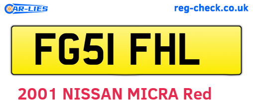 FG51FHL are the vehicle registration plates.