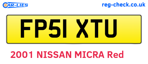 FP51XTU are the vehicle registration plates.