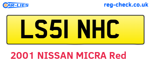 LS51NHC are the vehicle registration plates.
