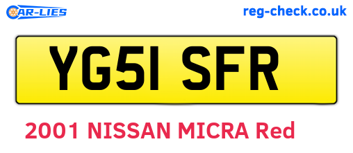 YG51SFR are the vehicle registration plates.