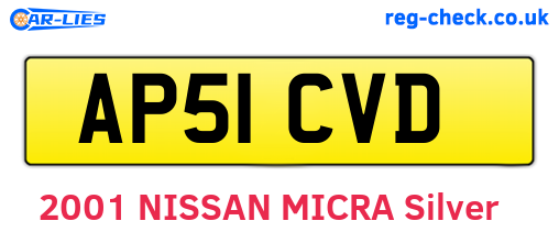 AP51CVD are the vehicle registration plates.