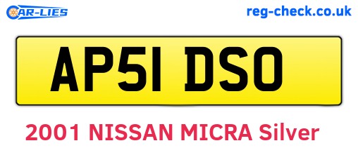 AP51DSO are the vehicle registration plates.