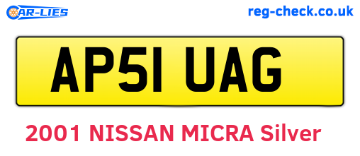AP51UAG are the vehicle registration plates.