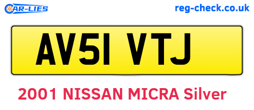 AV51VTJ are the vehicle registration plates.