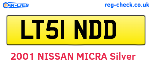 LT51NDD are the vehicle registration plates.