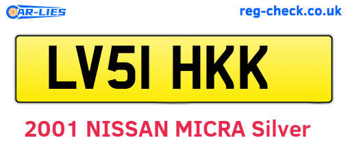 LV51HKK are the vehicle registration plates.