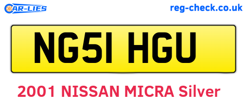 NG51HGU are the vehicle registration plates.