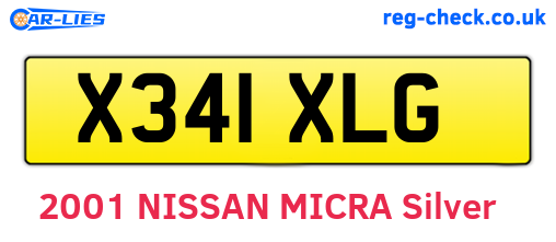 X341XLG are the vehicle registration plates.