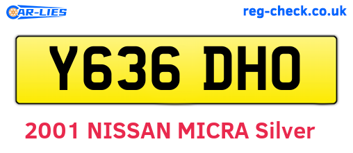 Y636DHO are the vehicle registration plates.
