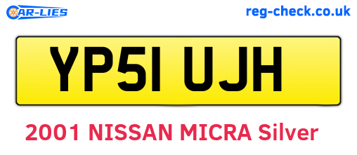 YP51UJH are the vehicle registration plates.
