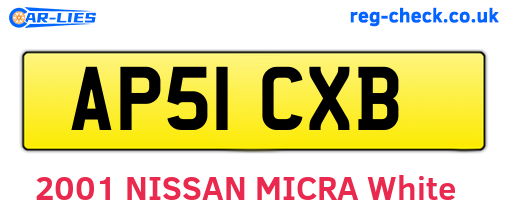 AP51CXB are the vehicle registration plates.