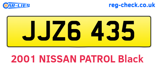 JJZ6435 are the vehicle registration plates.