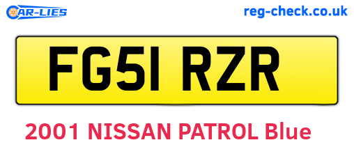 FG51RZR are the vehicle registration plates.